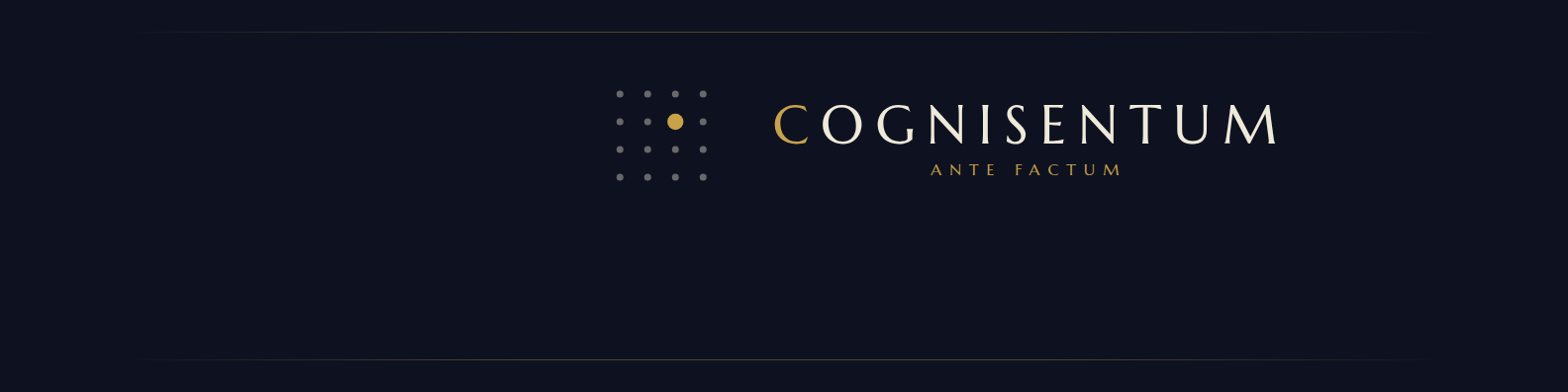 Cognisentum header — LinkedIn personal