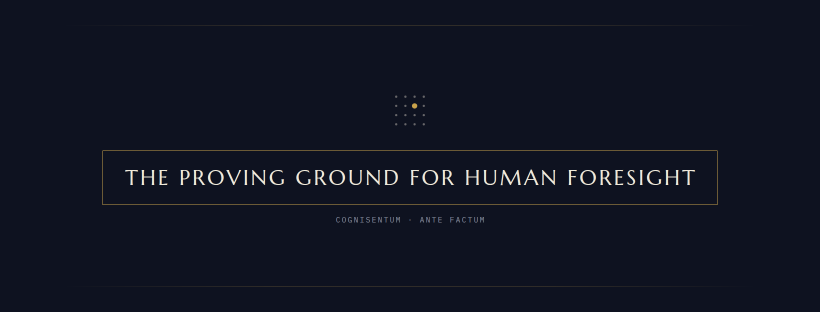 Cognisentum header — The Proving Ground — Facebook