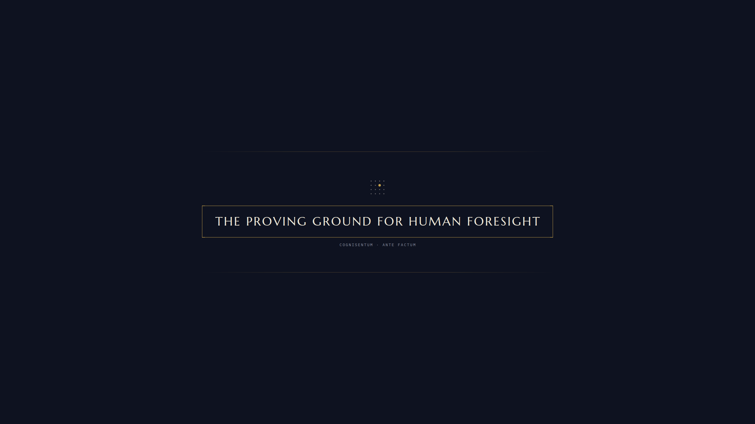 Cognisentum header — The Proving Ground — YouTube
