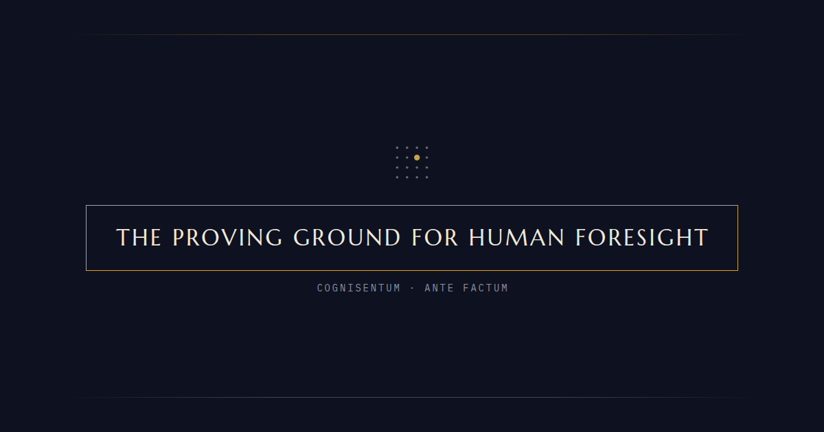 Cognisentum Open Graph image — The Proving Ground