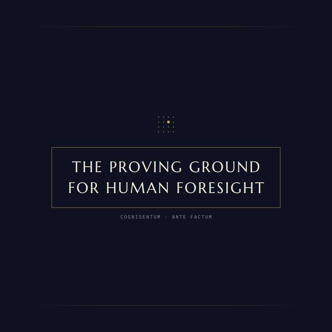 Cognisentum Instagram post — The Proving Ground