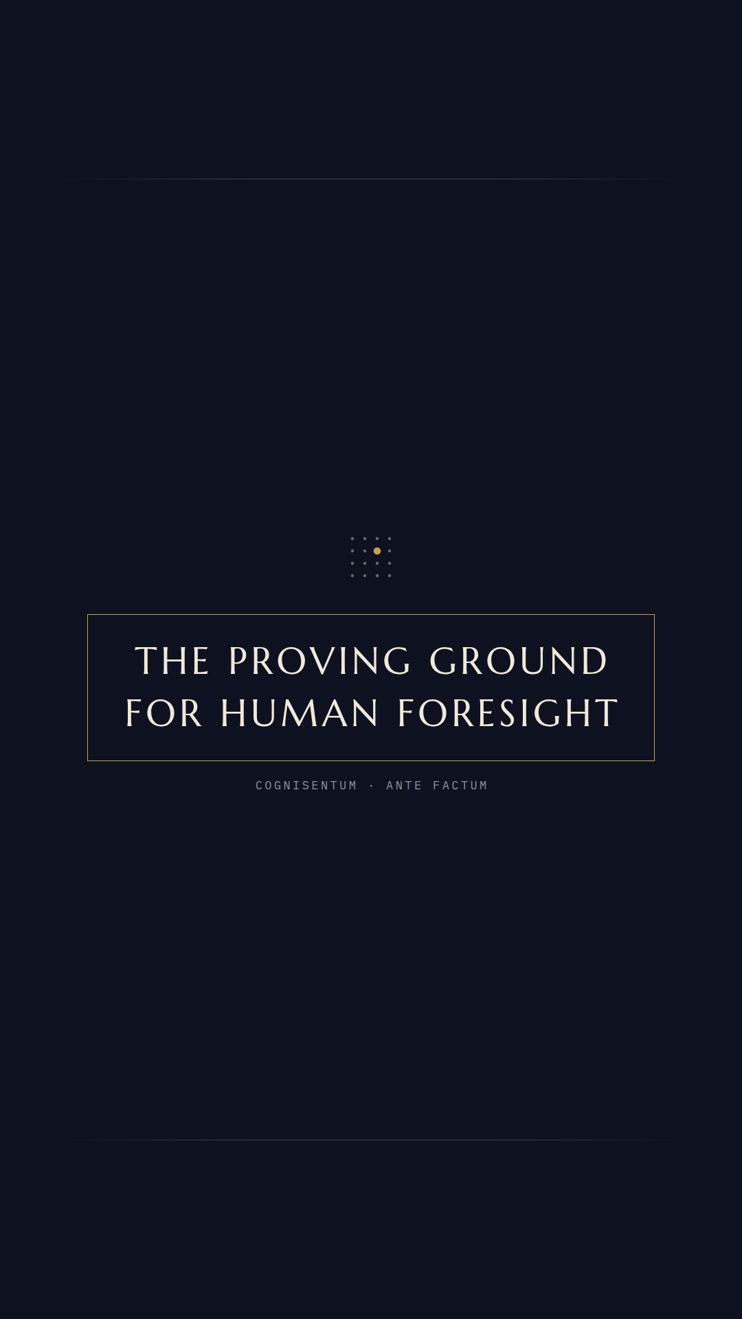 Cognisentum Instagram story — The Proving Ground